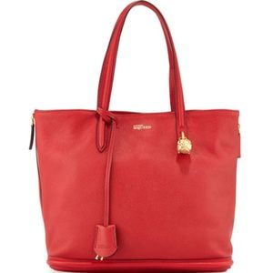 SALE Alexander McQueen Red Padlock Shopper Bag
